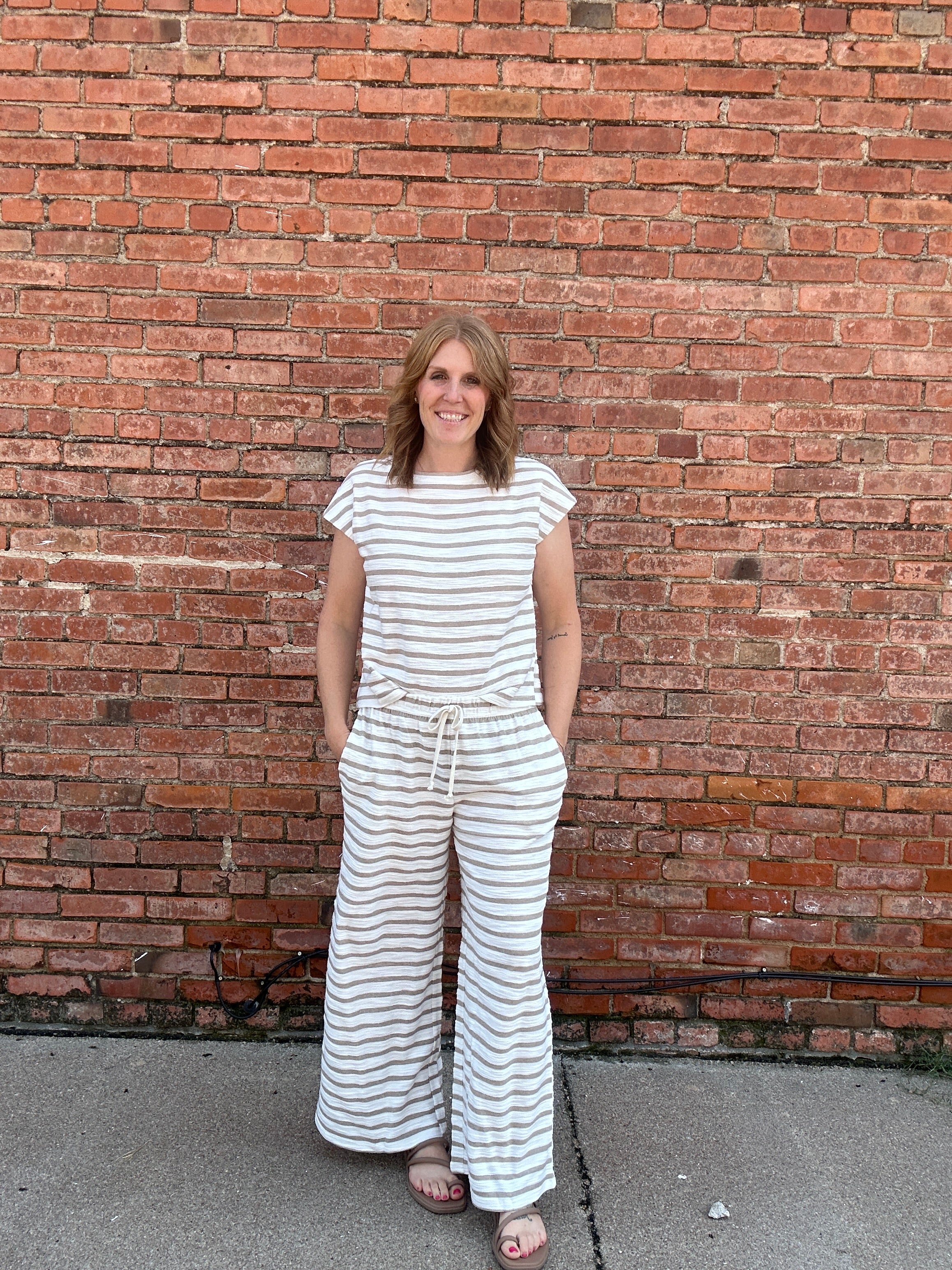 Striped Khaki Pants