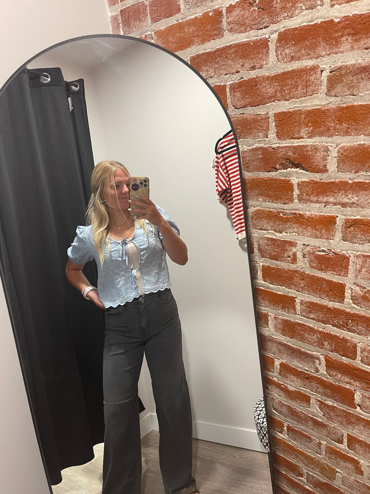Hidden- Black Dad Jeans