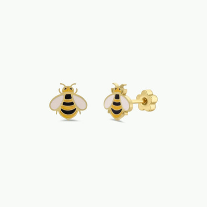 Bumble Bee Flat back earrings