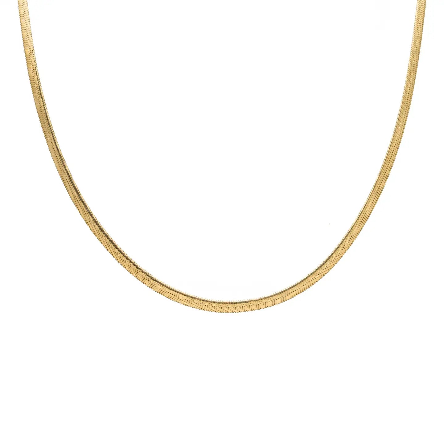 Gold Herringbone Necklace