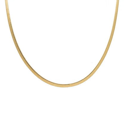 Gold Herringbone Necklace