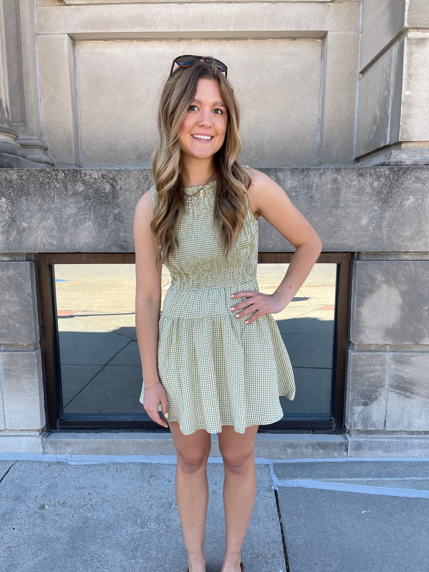 Sleeveless Smocked Mini Dress