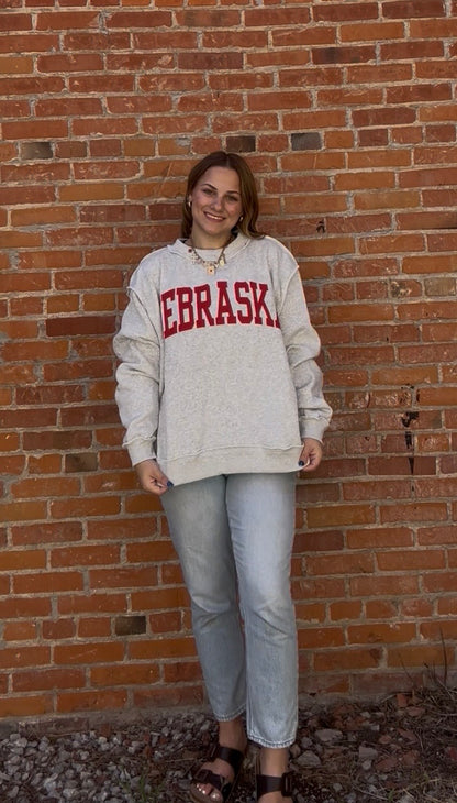 Nebraska/NE Reversible Sweatshirt