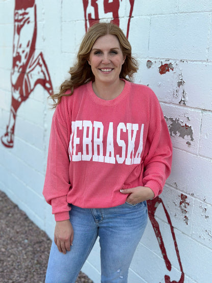 Nebraska Ribbed Crewneck