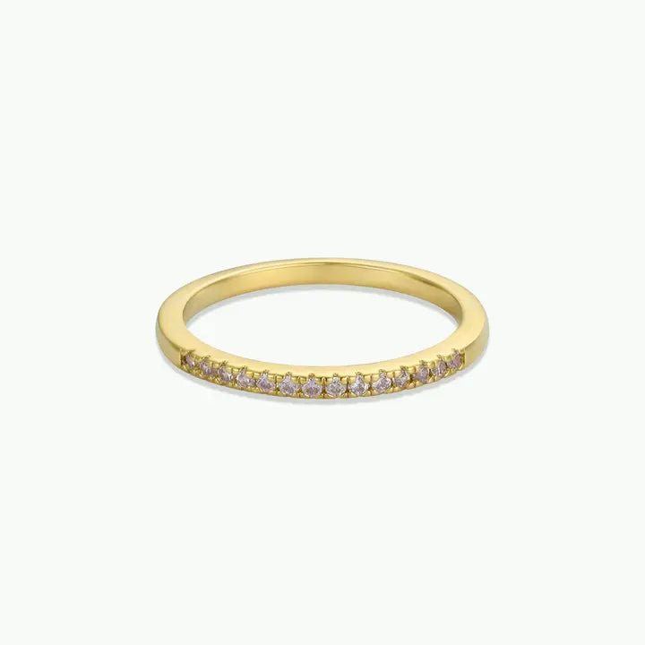 Gold Ring- Half Pave