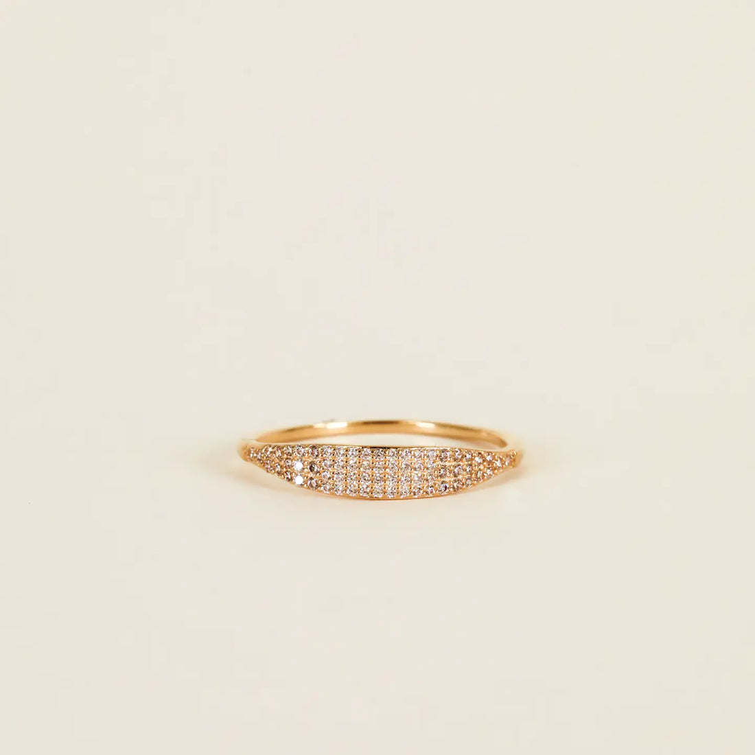 Gold Ring- Tapered Pave