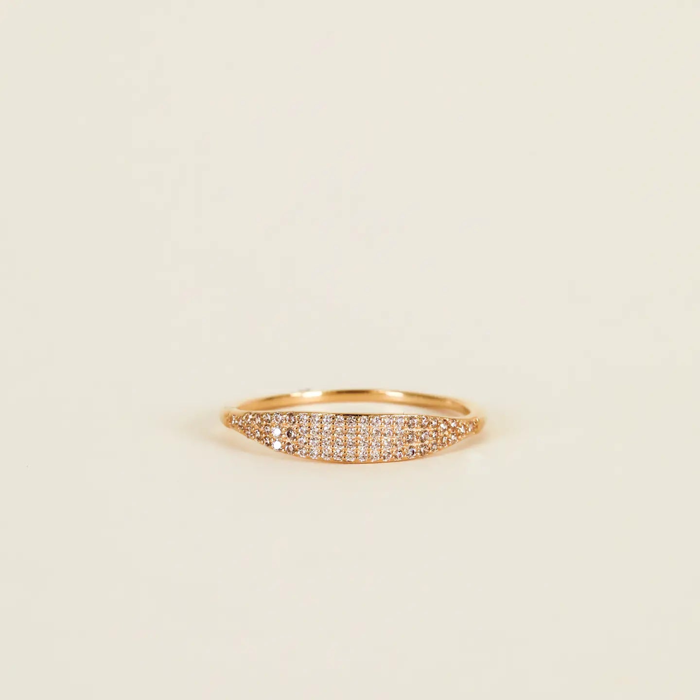 Gold Ring- Tapered Pave