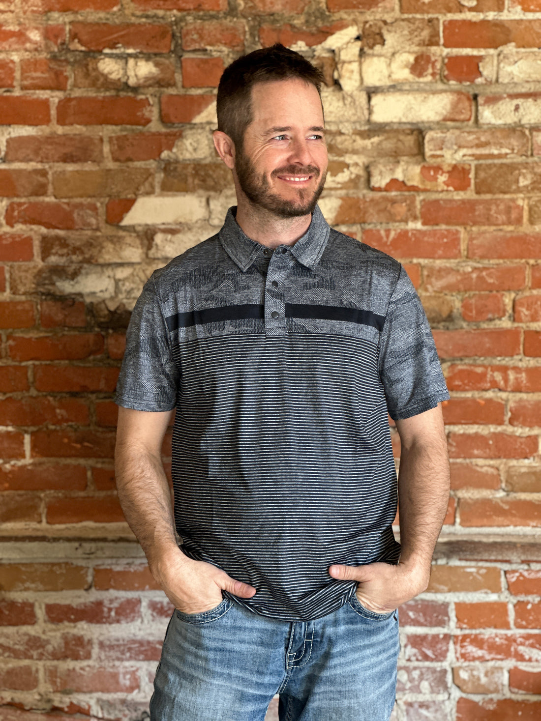 Dusty Camo Blocked Polo