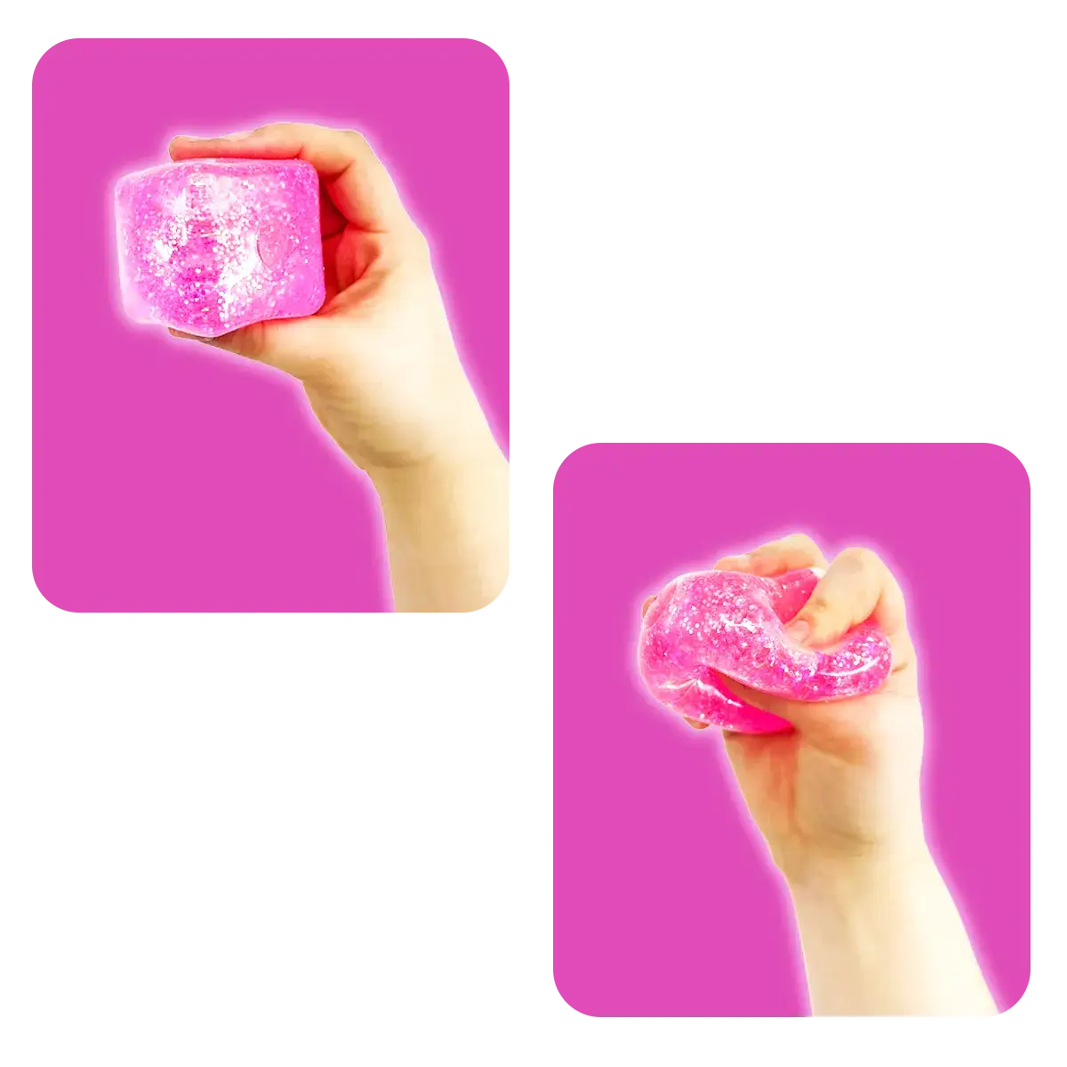 Squishy- sparkle cube