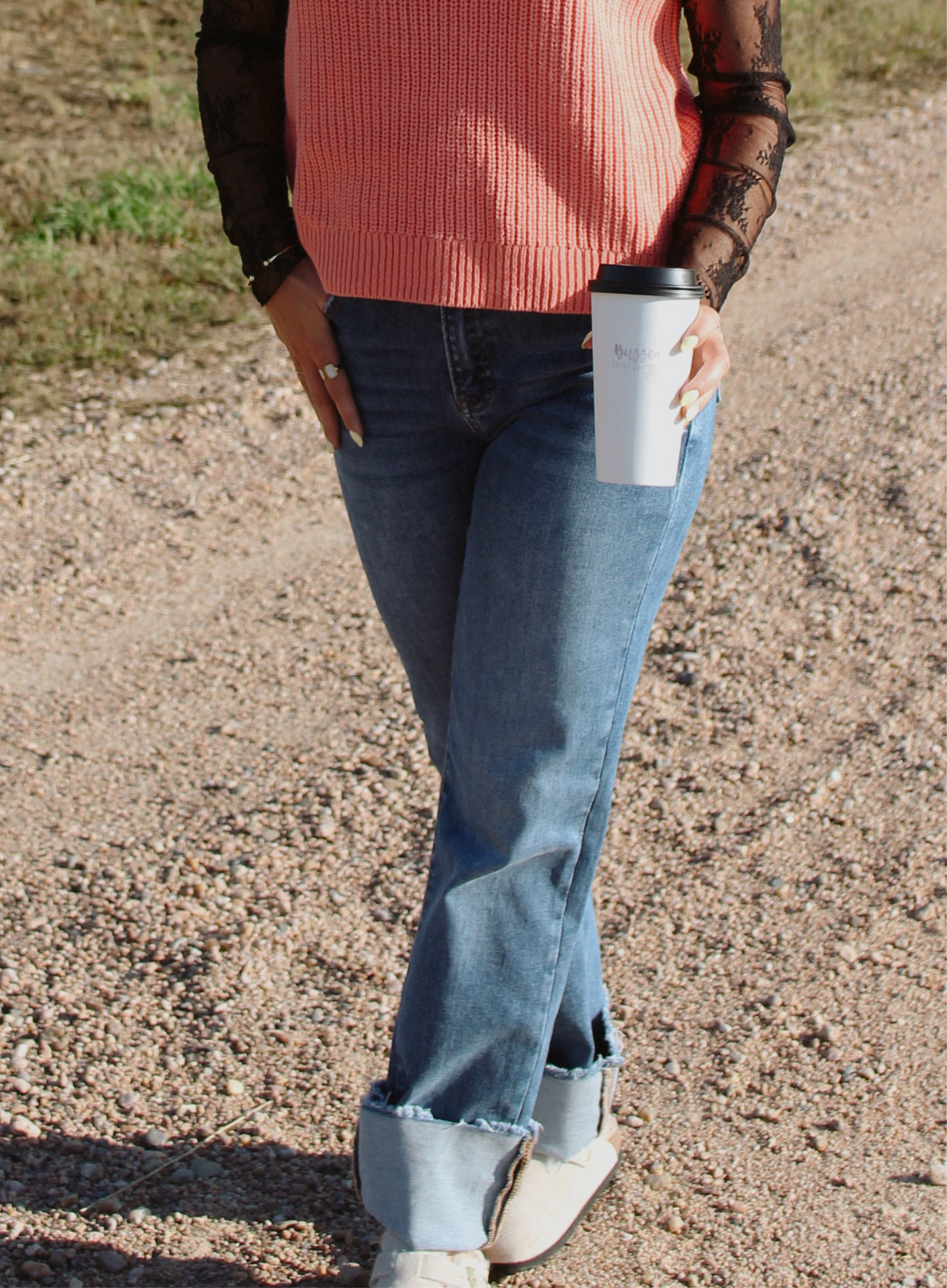 Anna Straight Cuffed Jeans