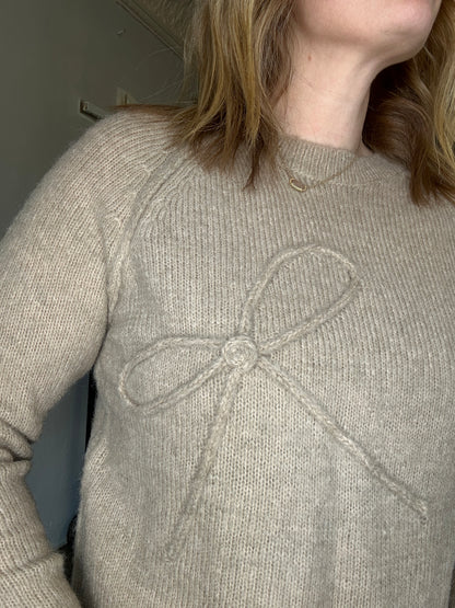 Bow Embroidered Sweater