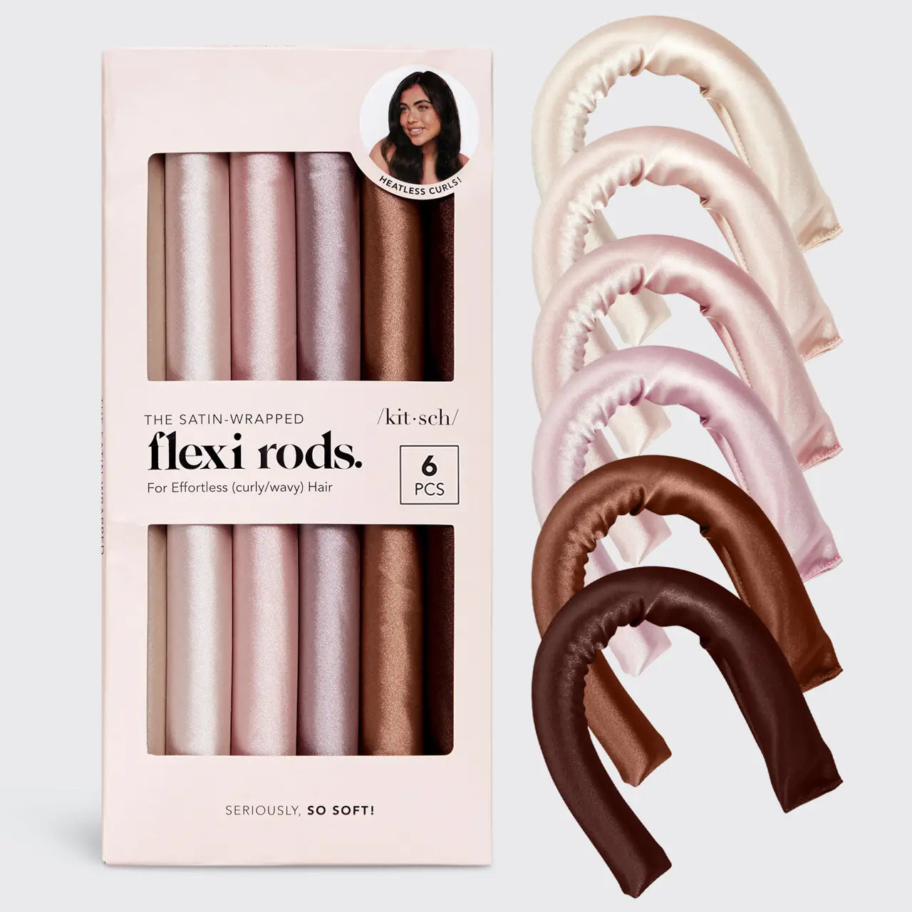 Satin Wrapped Flexi Rods- 6 pc set