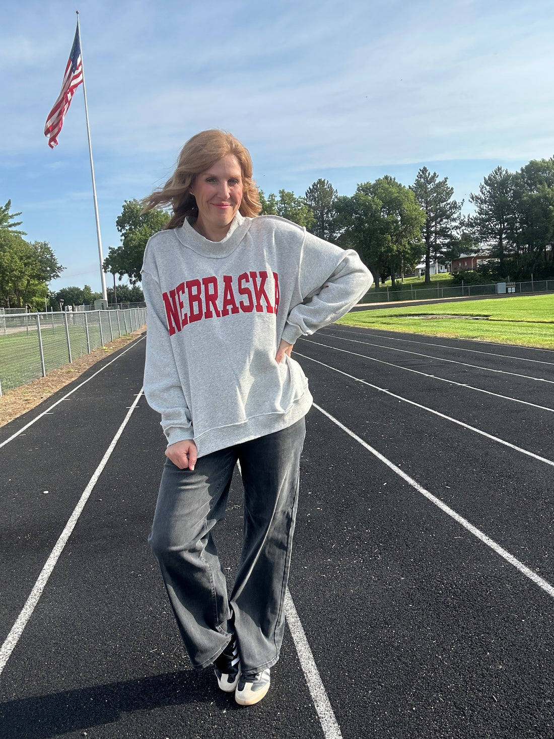 Nebraska/NE Reversible Sweatshirt