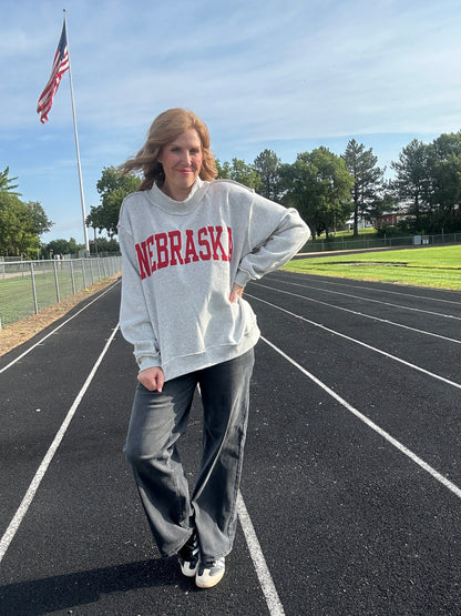 Nebraska/NE Reversible Sweatshirt