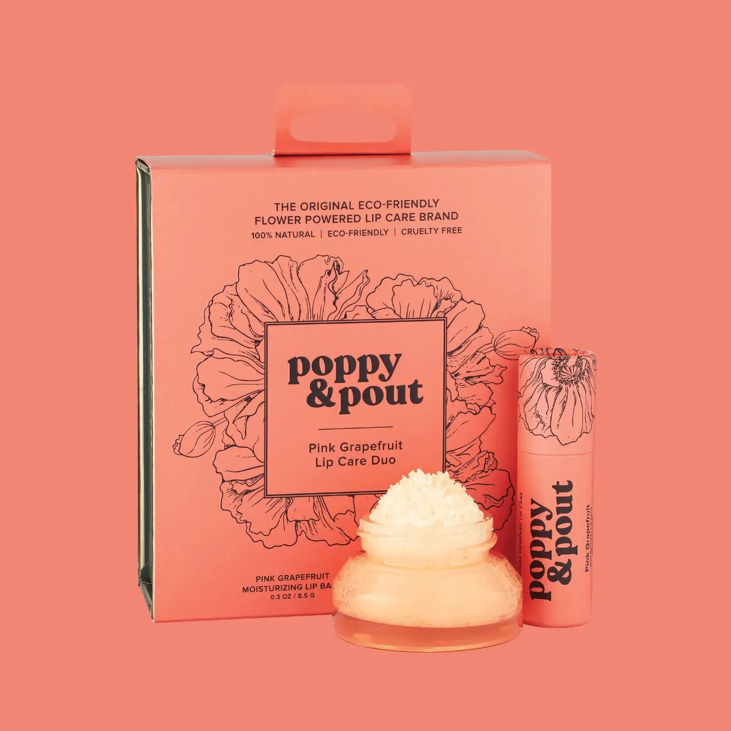 Poppy &amp; Pout Lip Care Duo, Pink Grapefruit