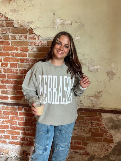 Nebraska Corded Crewneck