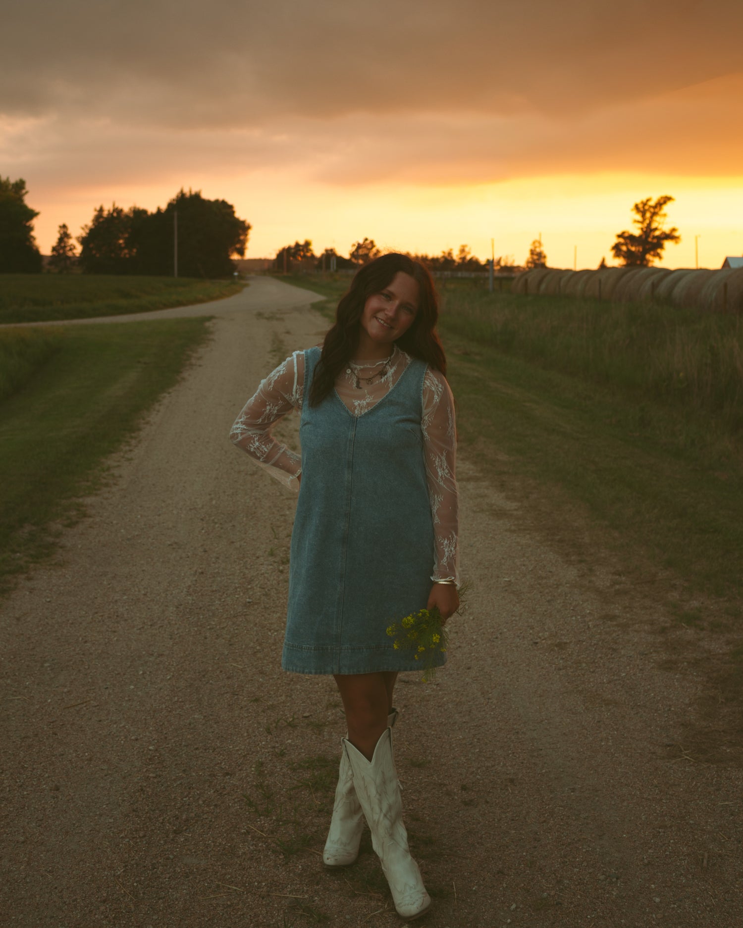 Washed Denim Mini Dress