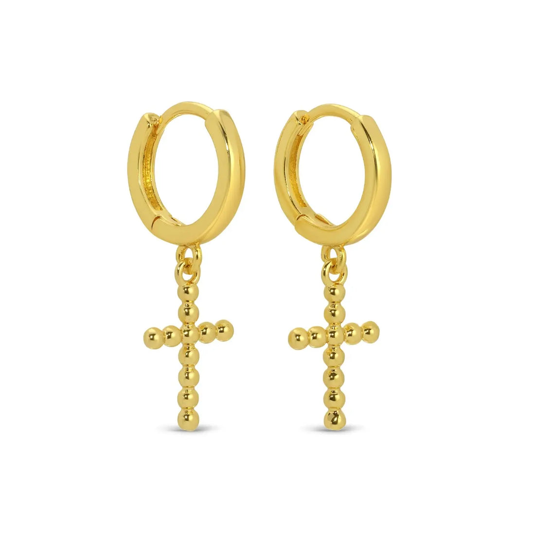 Splendid Iris, Cross Drop Huggies