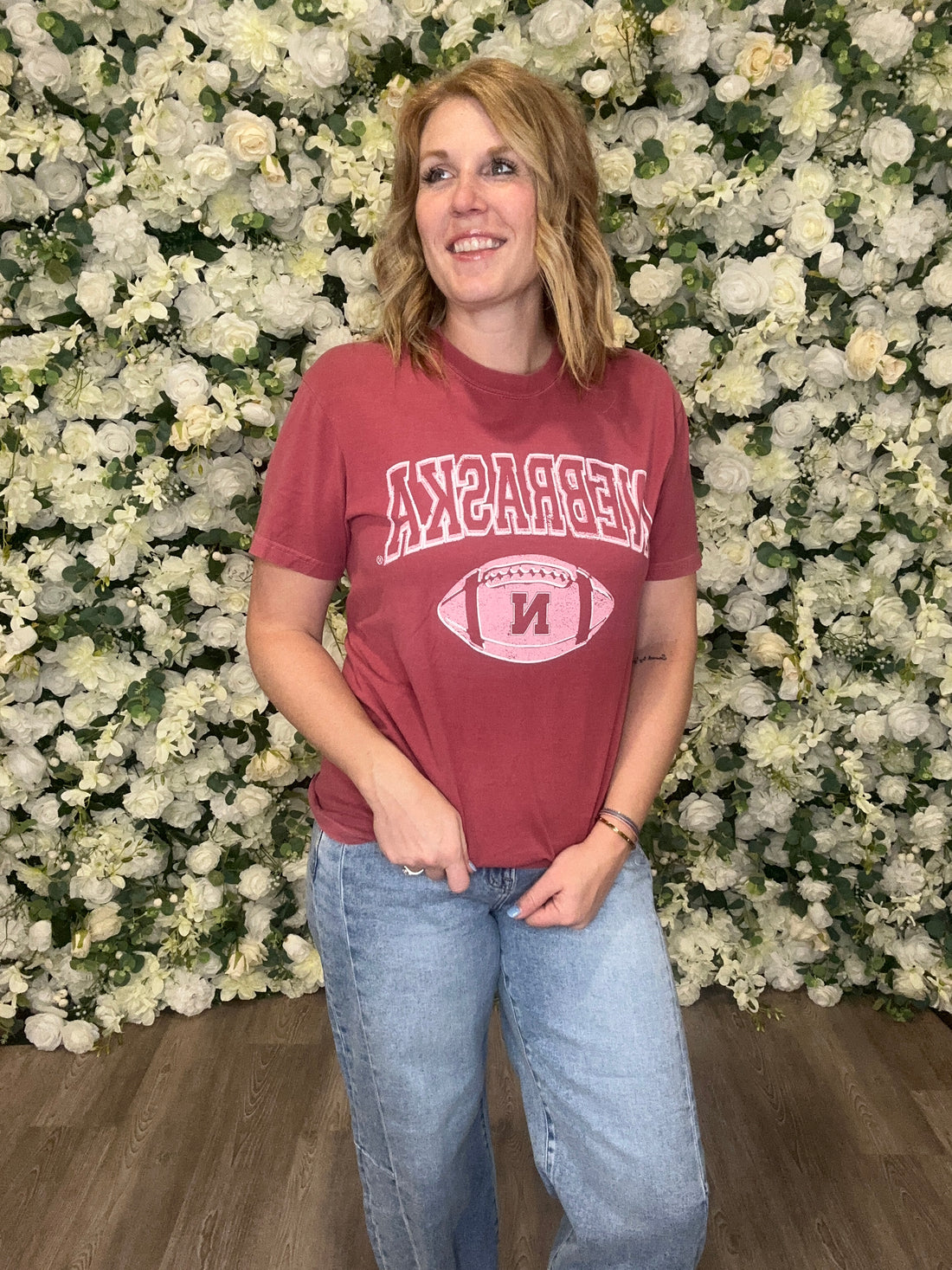 Nebraska Huskers Football Red Tee