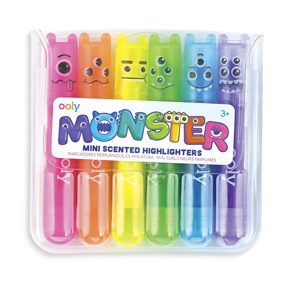 Mini Monster Scented Highlighter Markers--set of 6