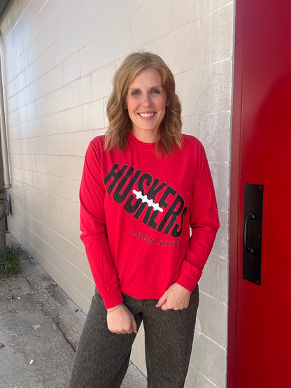 Nebraska-Husker Football Long Sleeve