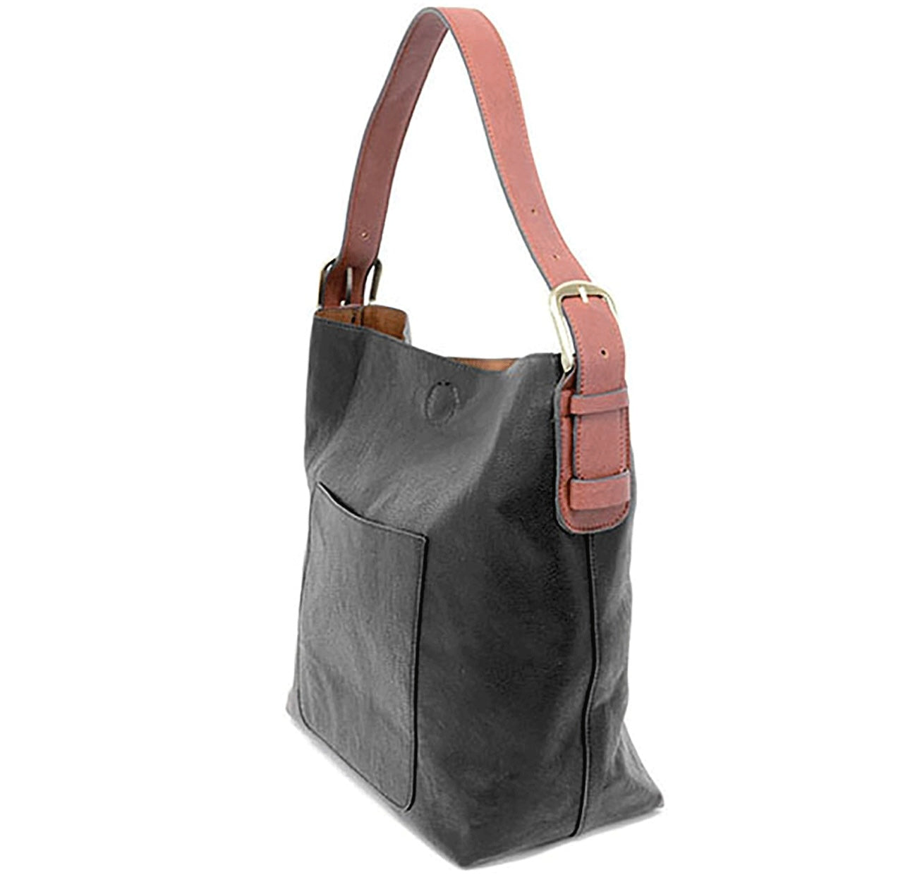 Black Hobo Cedar Handle Handbag