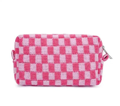 Checkered Makeup Bags