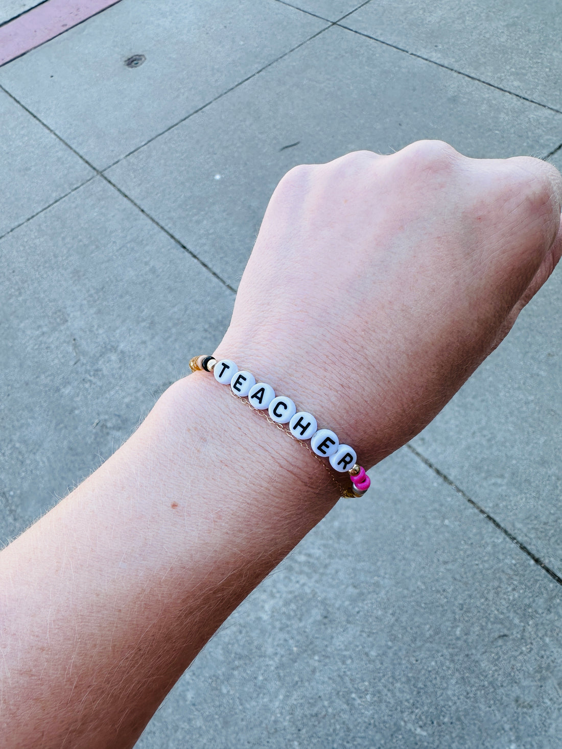 Teacher beaded bracelet