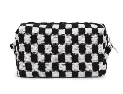 Checkered Makeup Bags