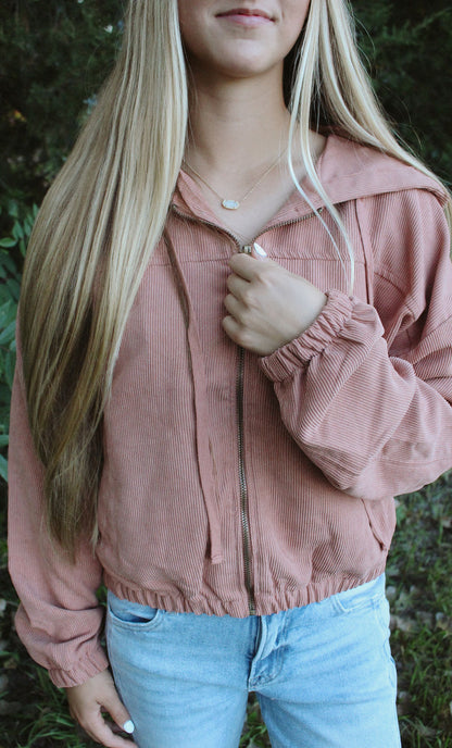 Corduroy Zip Up Jacket