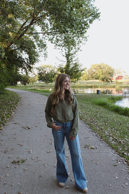Corduroy Zip Up Jacket