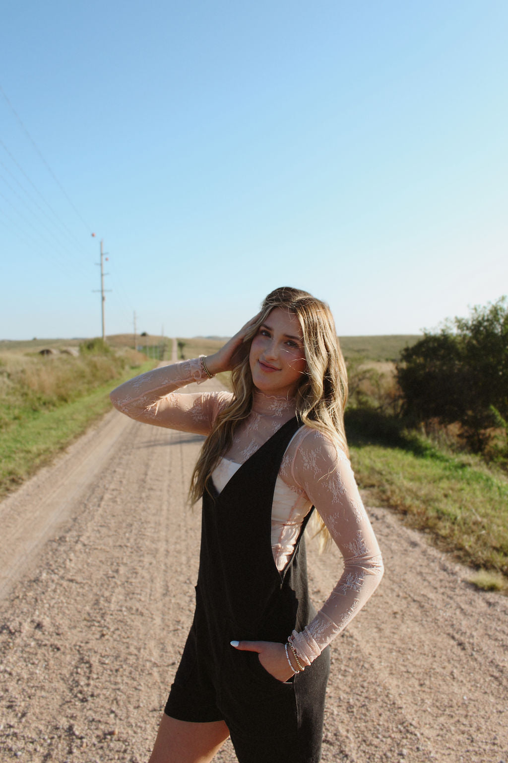 Savannah Romper, Denim