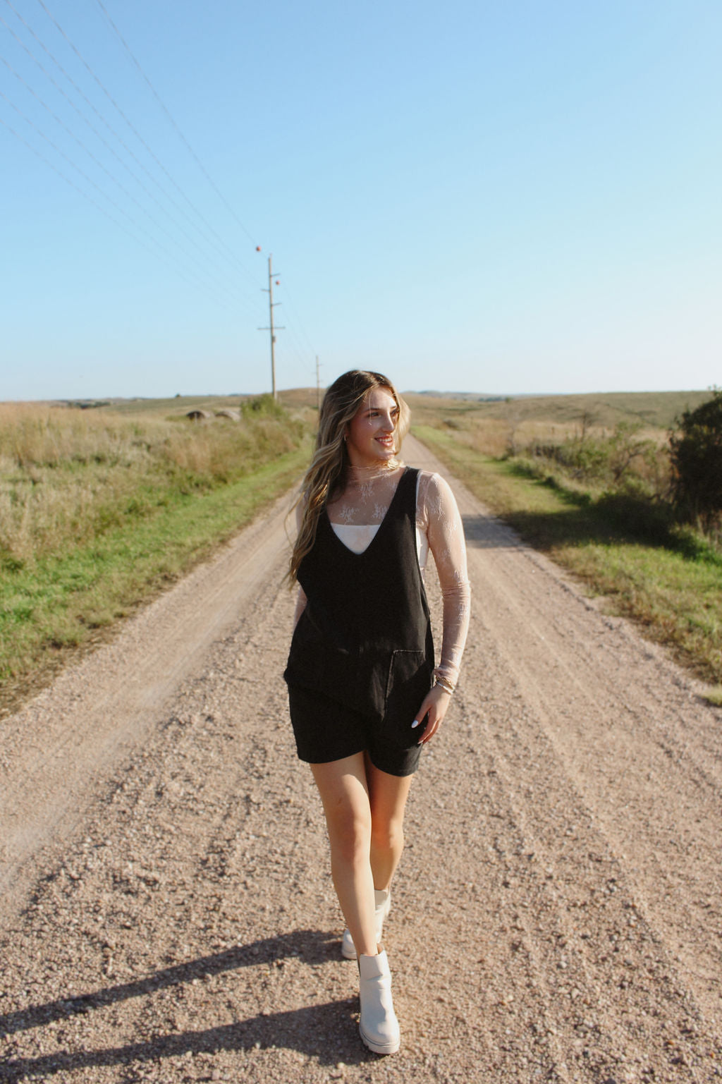 Savannah Romper, Denim