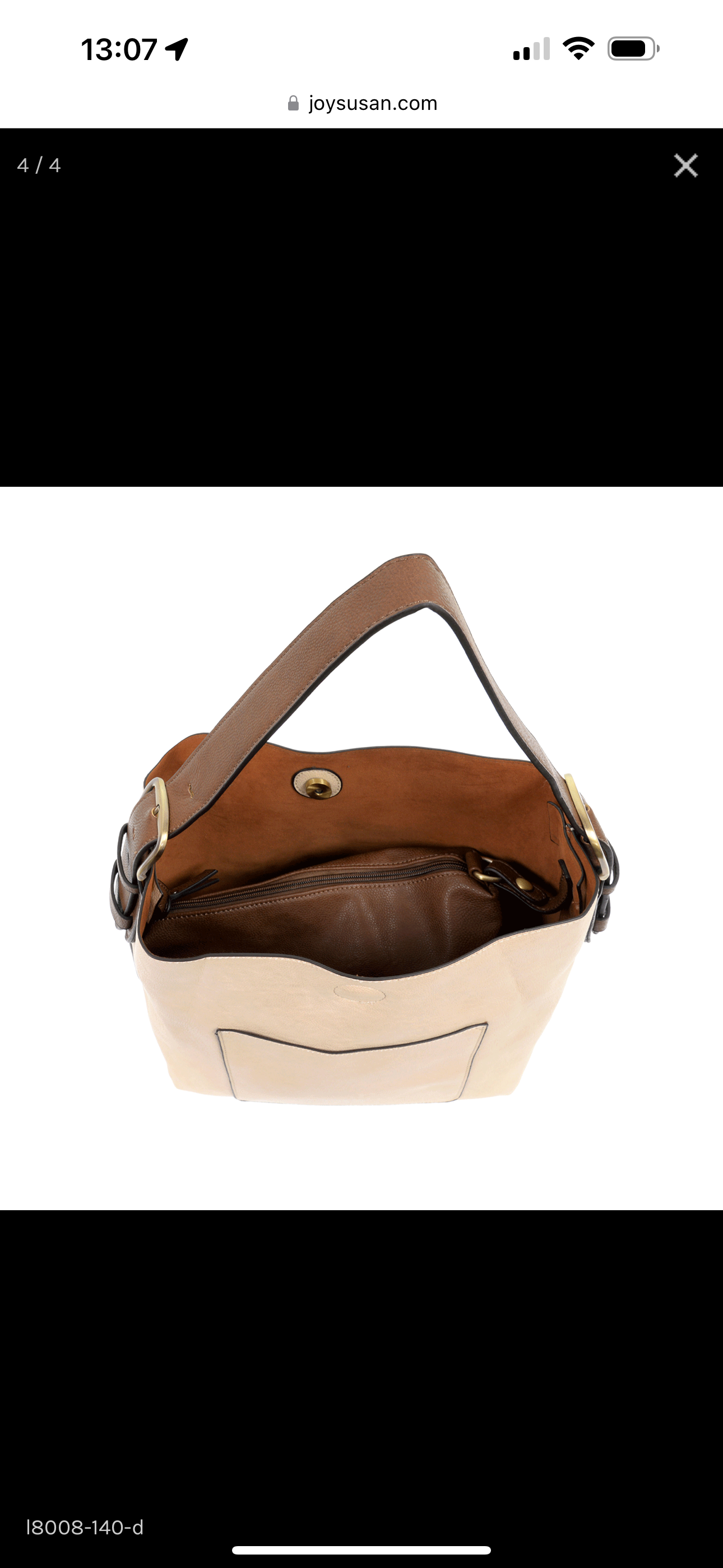 Cream Hobo Coffee Handle Handbag