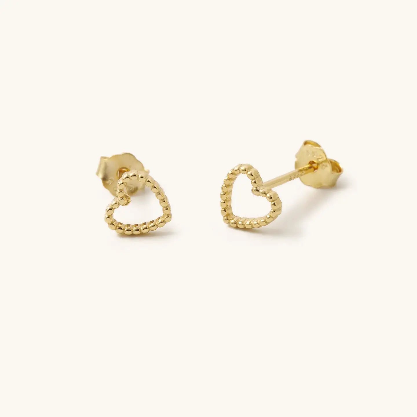 Mini Gold Heart Studs