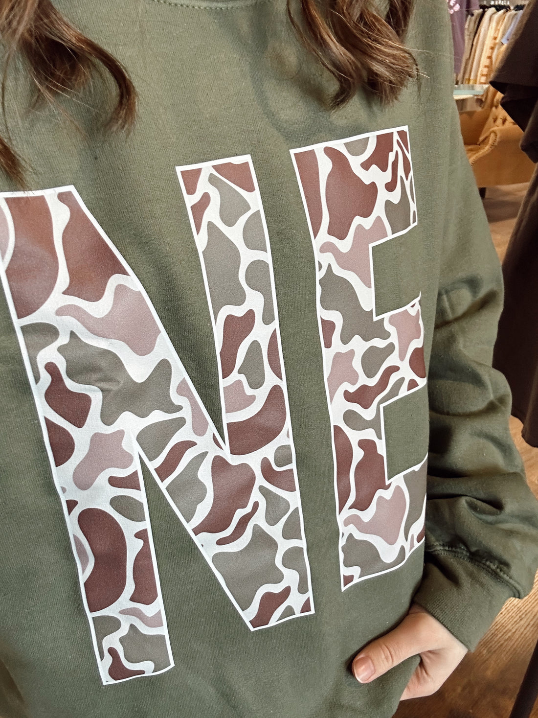 Vintage Camo NE Crewneck