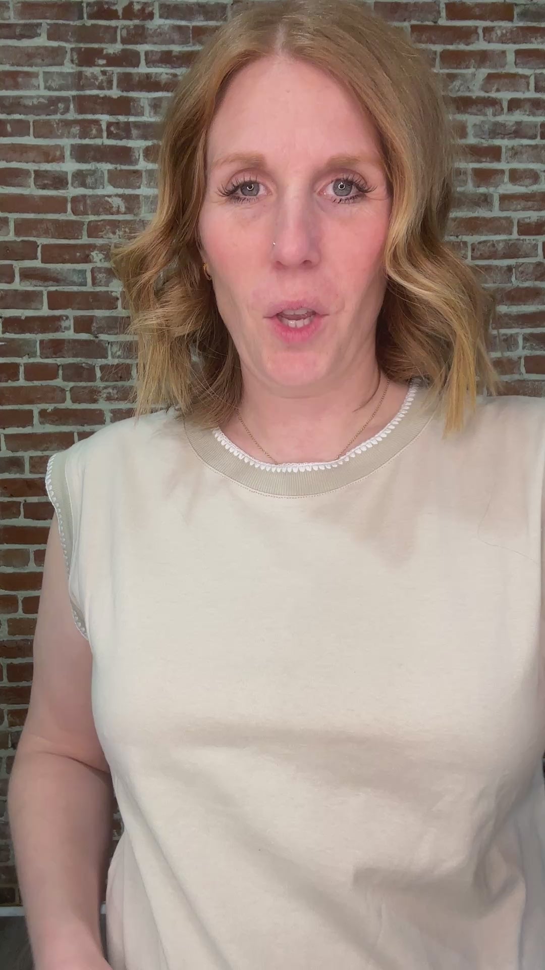 Brenda Blanket Stitched Top