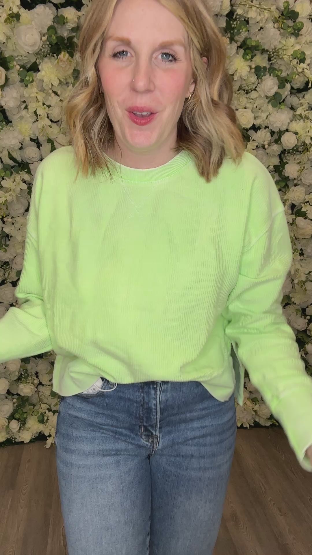 Gloria Sweatshirt, lime