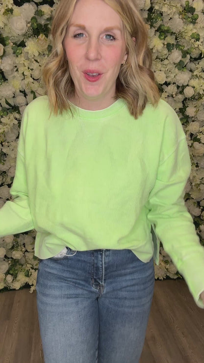 Gloria Sweatshirt, lime