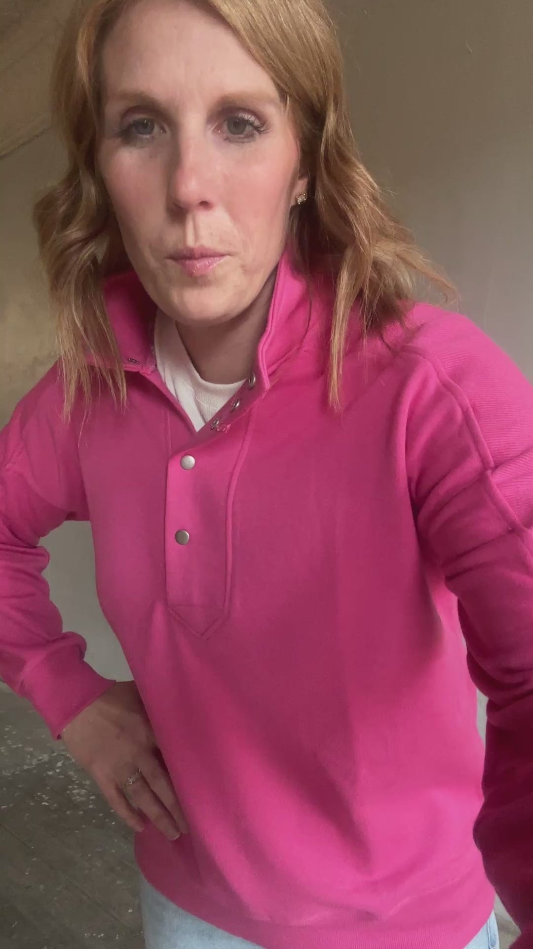 Fuschia Knit Top