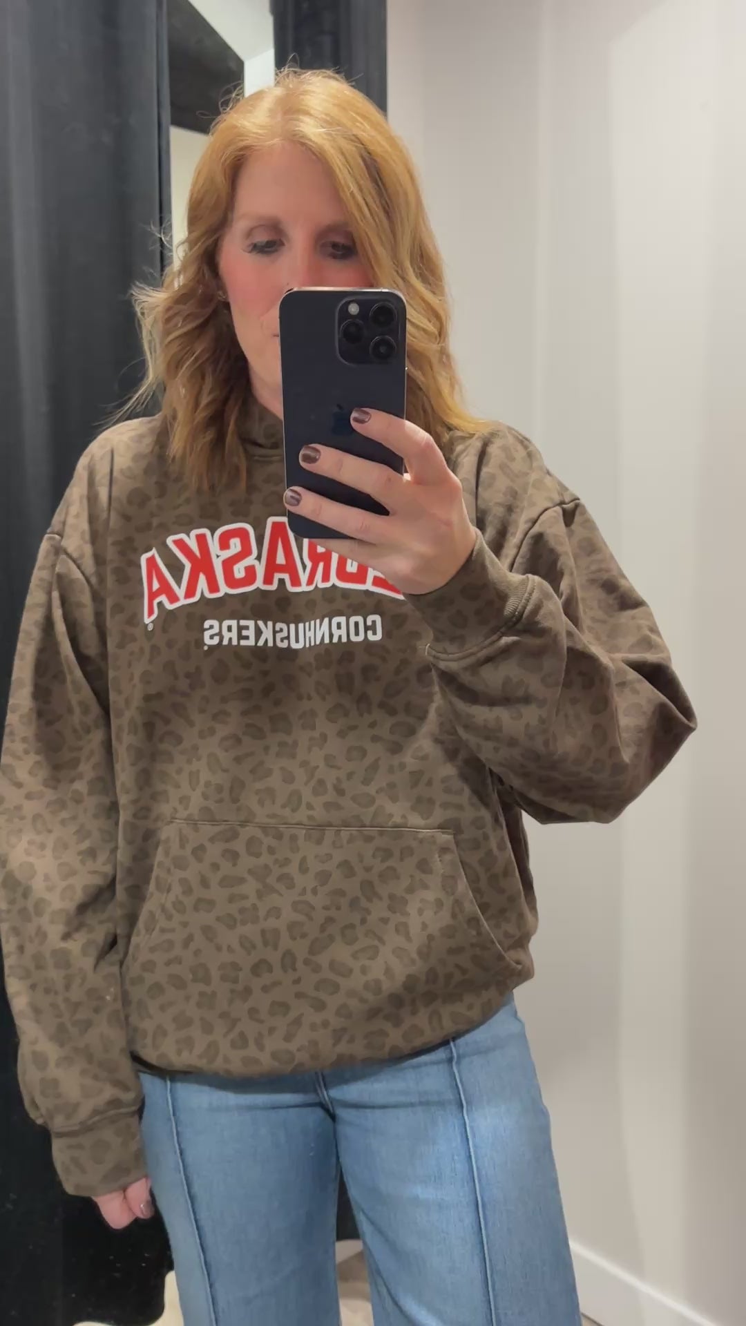 Nebraska- Cornhusker Leopard Hoodie