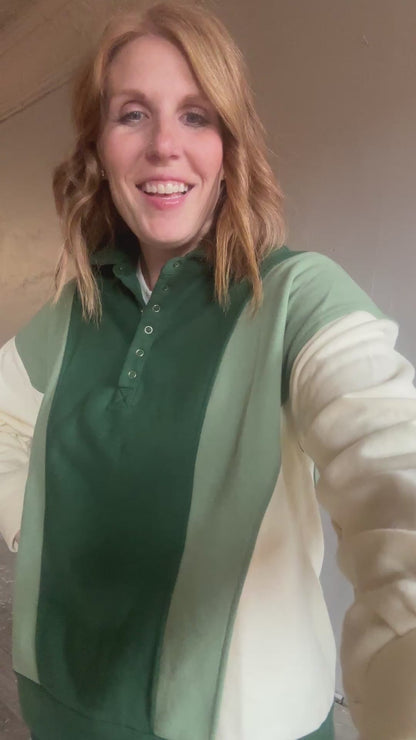 Collared Half Snap Top