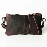 Cowhide  Patchwork Crossbody Purse