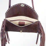 Cowhide &amp; Fringe Crossbody Purse