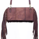 Cowhide &amp; Fringe Crossbody Purse