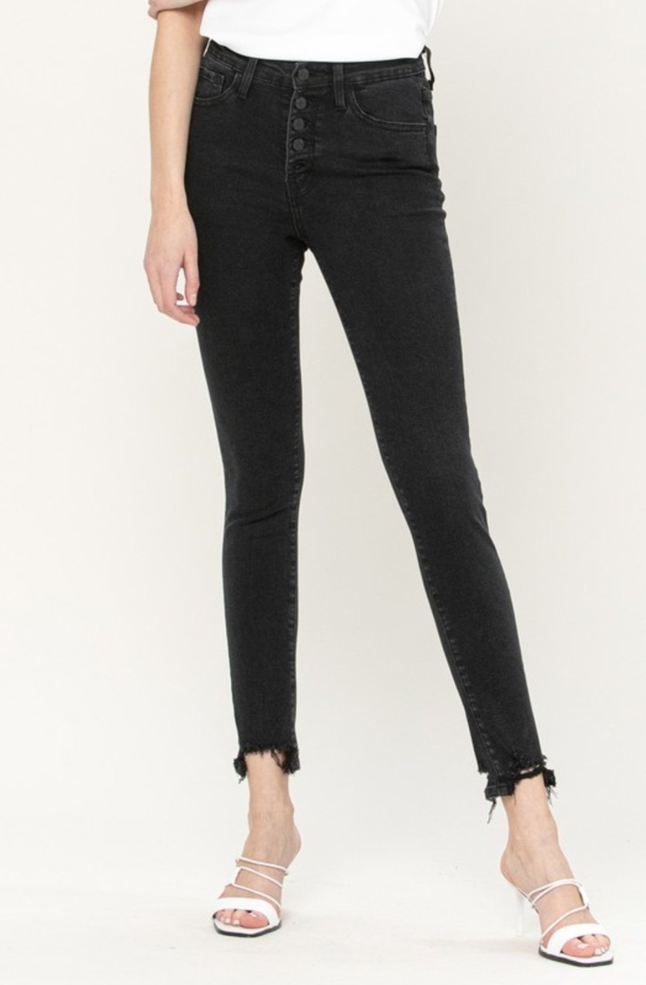 Nicole High Rise Black Skinnies