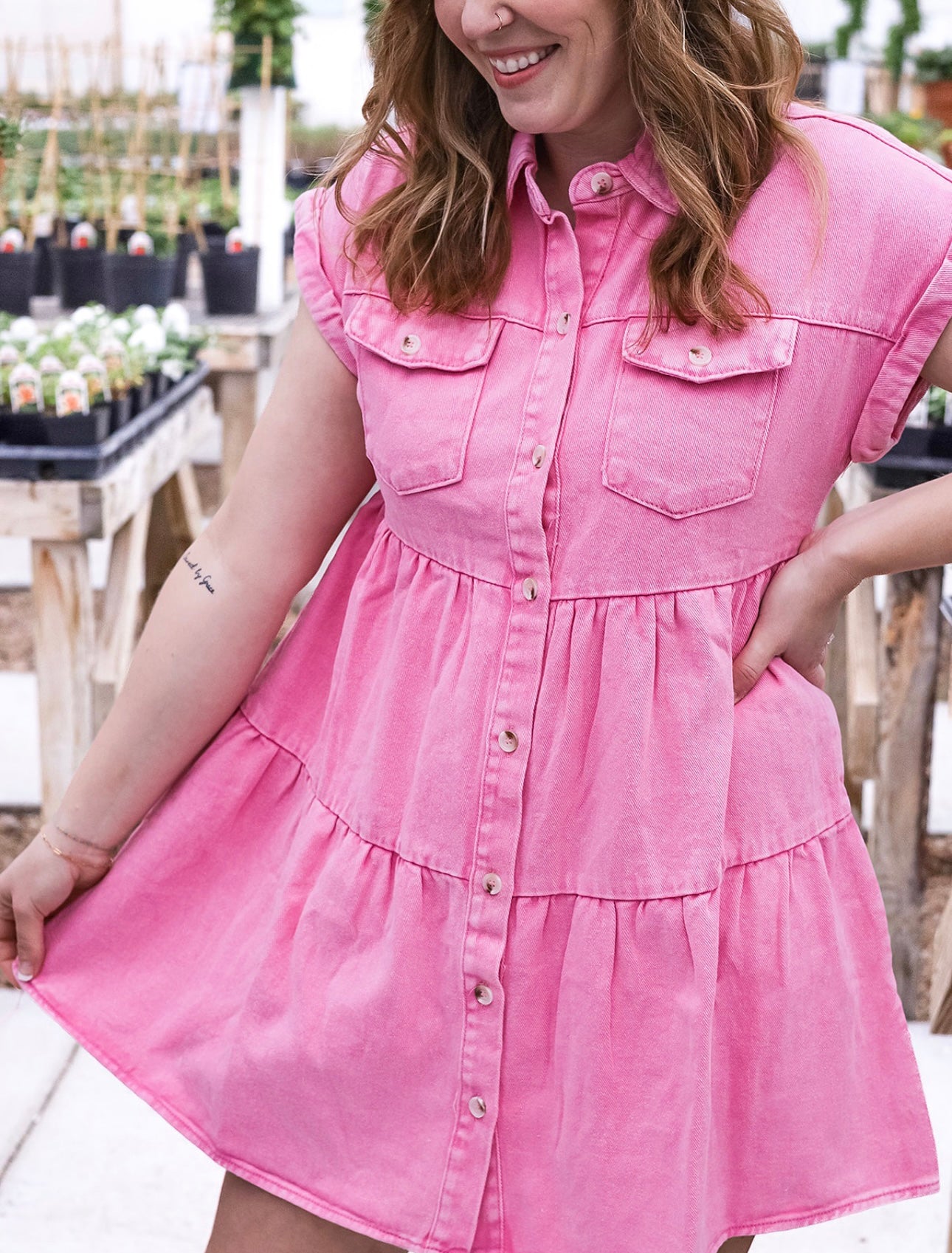 Sarah Dress, Pink