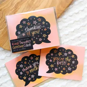 Kind Thoughts Greetings Cards, set of 12