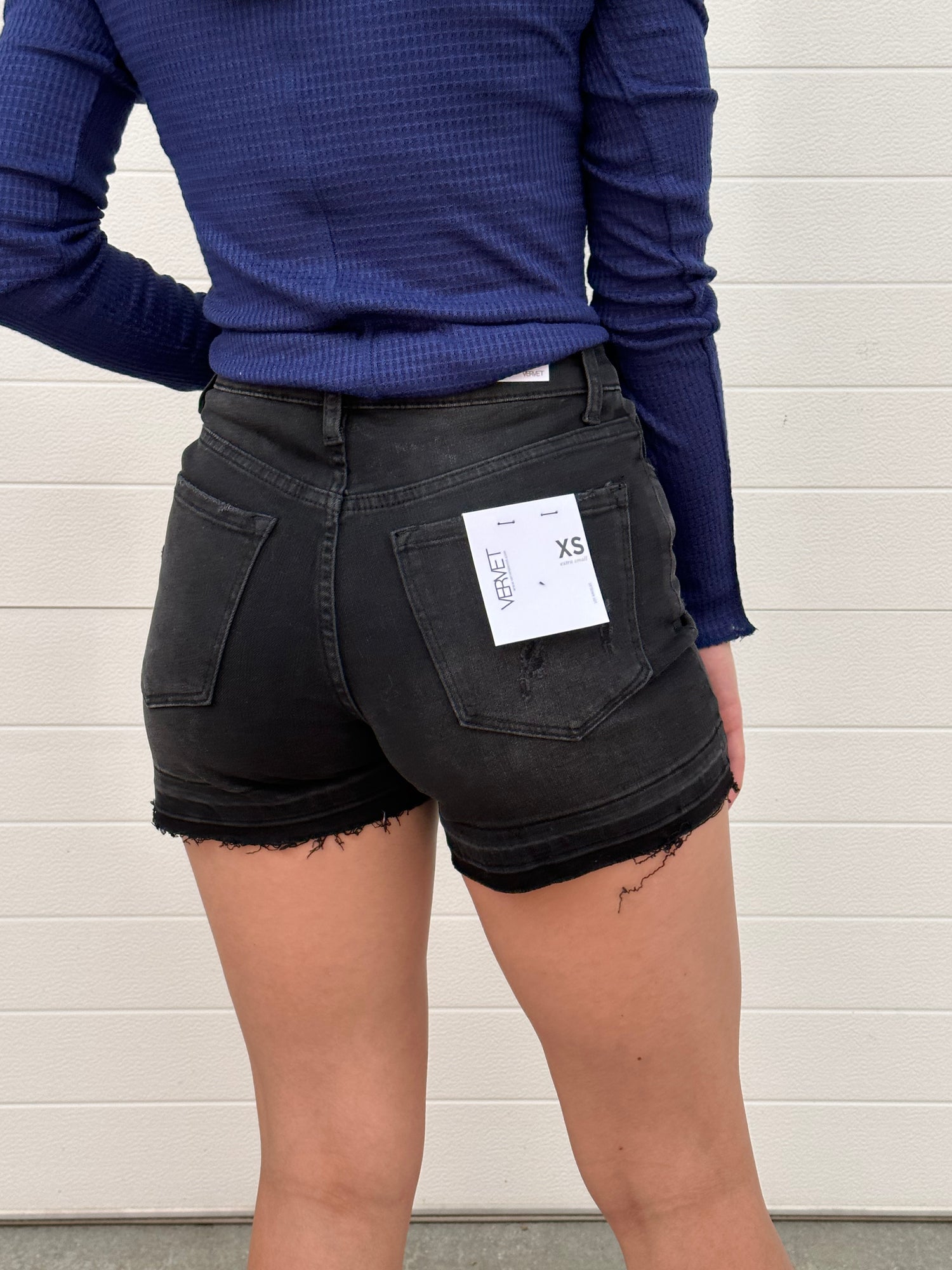 Rebecca Denim Shorts-black