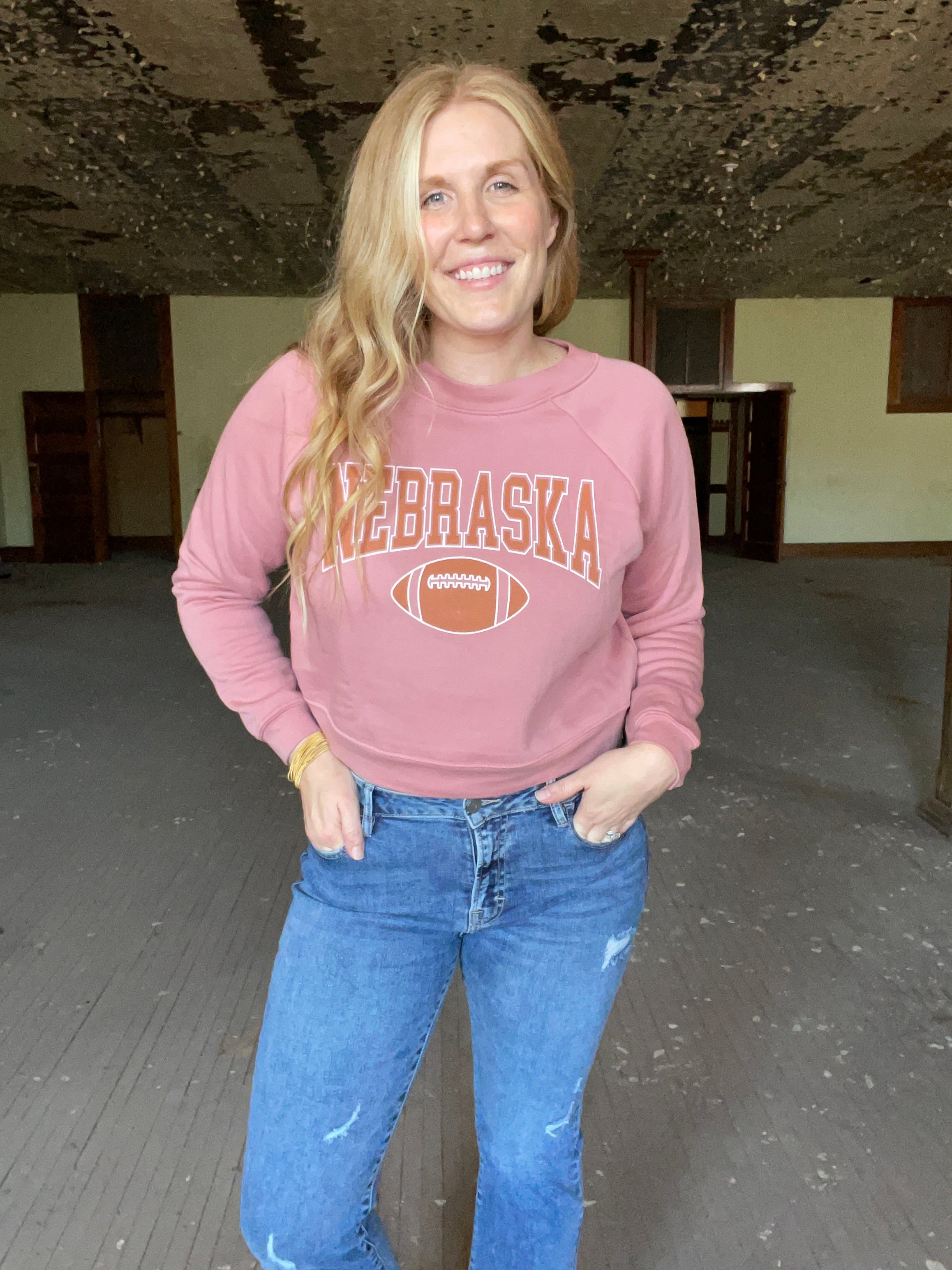 Nebraska Football Cropped Sweatshirt